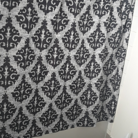 SOLD SOLD Black and White Abstract shower curtain - Picture 2 of 7